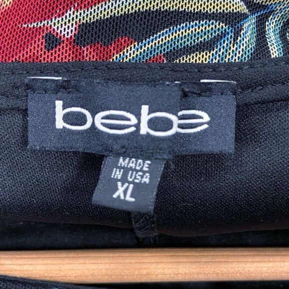 Bebe Bright Tropical Hawaiian Maxi Resort Dress Sleeveless Lined Women’s XL USA - Picture 3 of 11